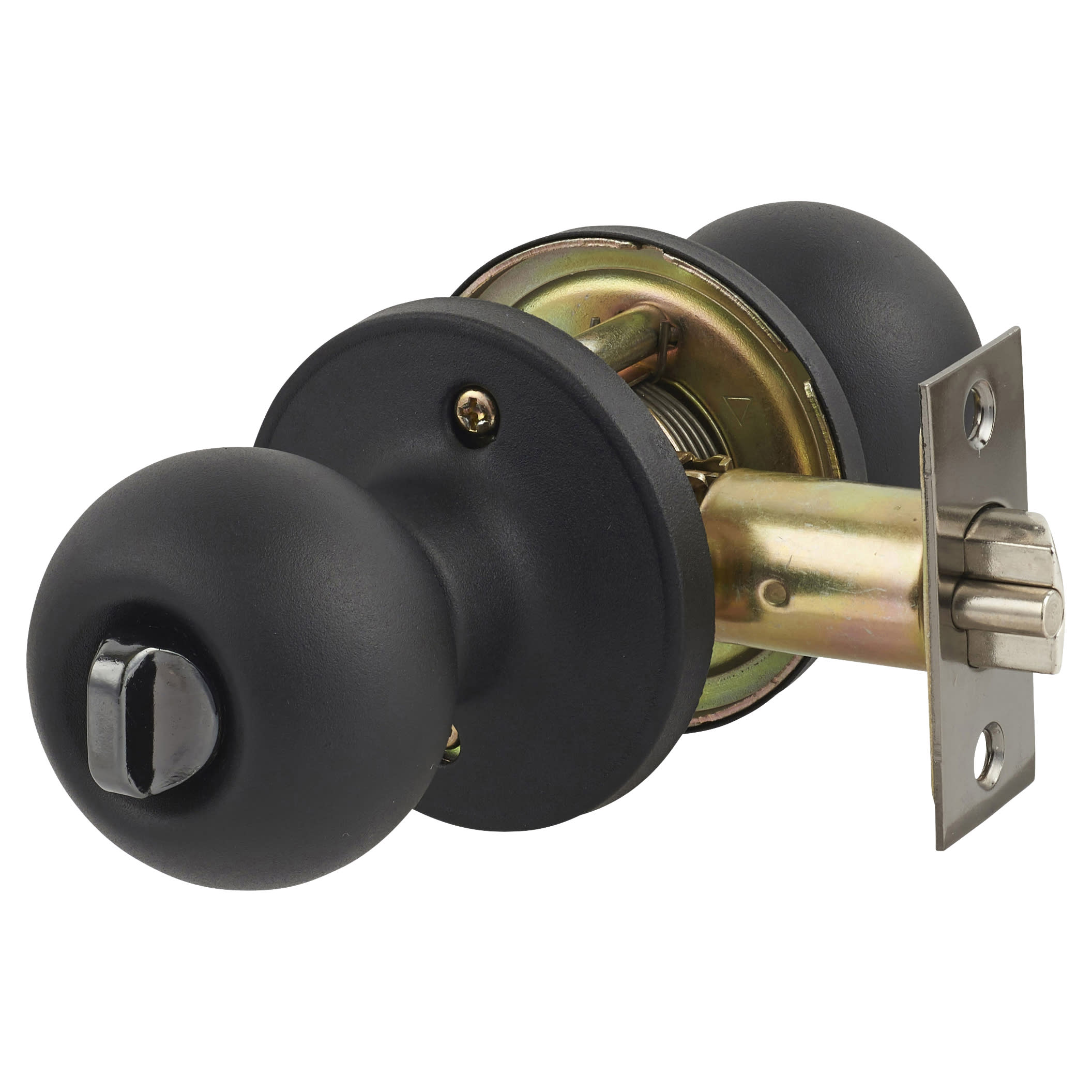 Matt Black Bala Hotel Entrance Mortice Door Knobset - 65mm Rose Diameter - view 3