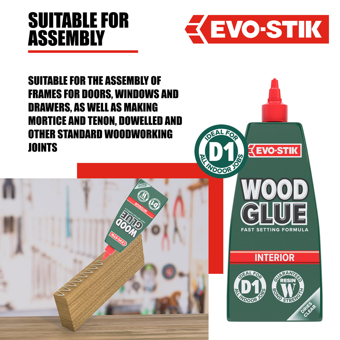 Interior Wood Adhesive - 1000ml - Clear - view 5