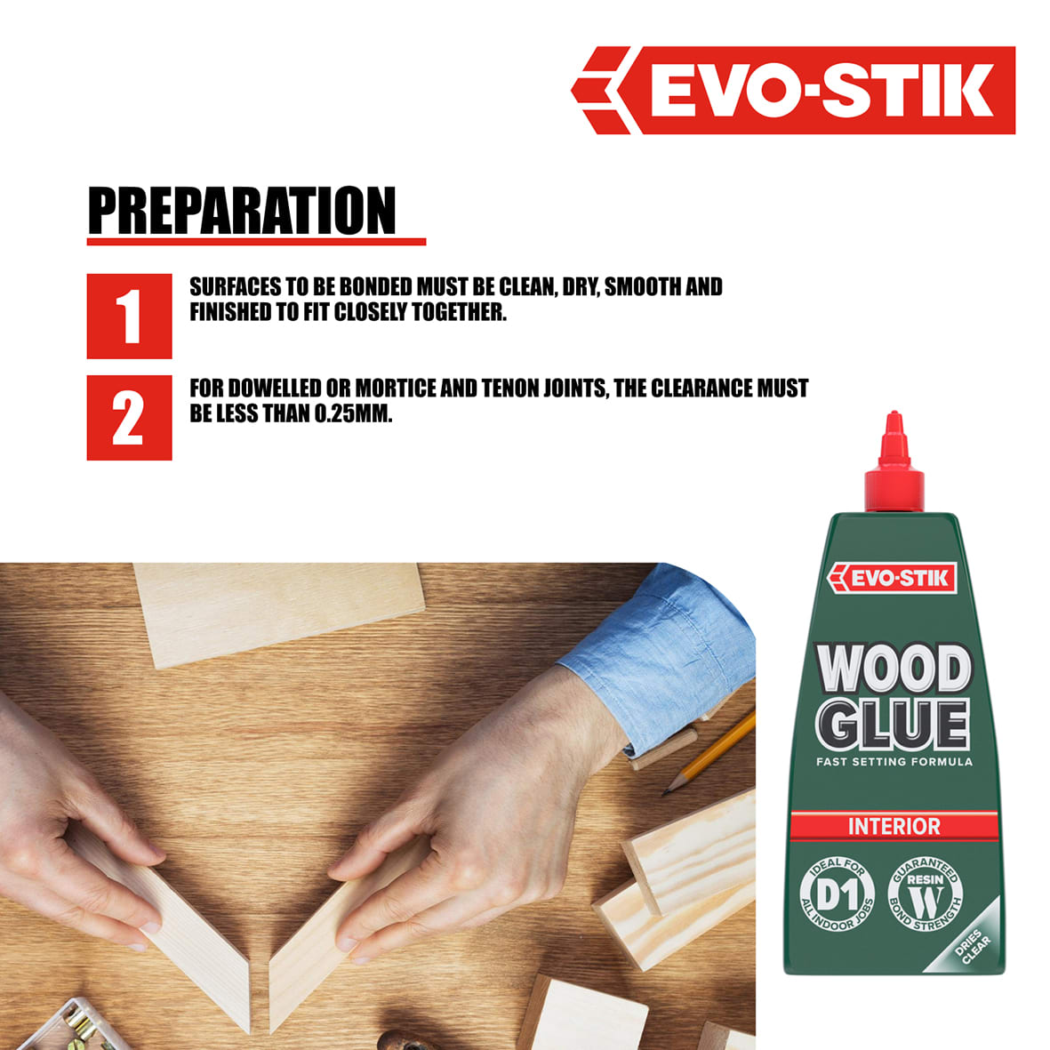 Interior Wood Adhesive - 1000ml - Clear - view 7