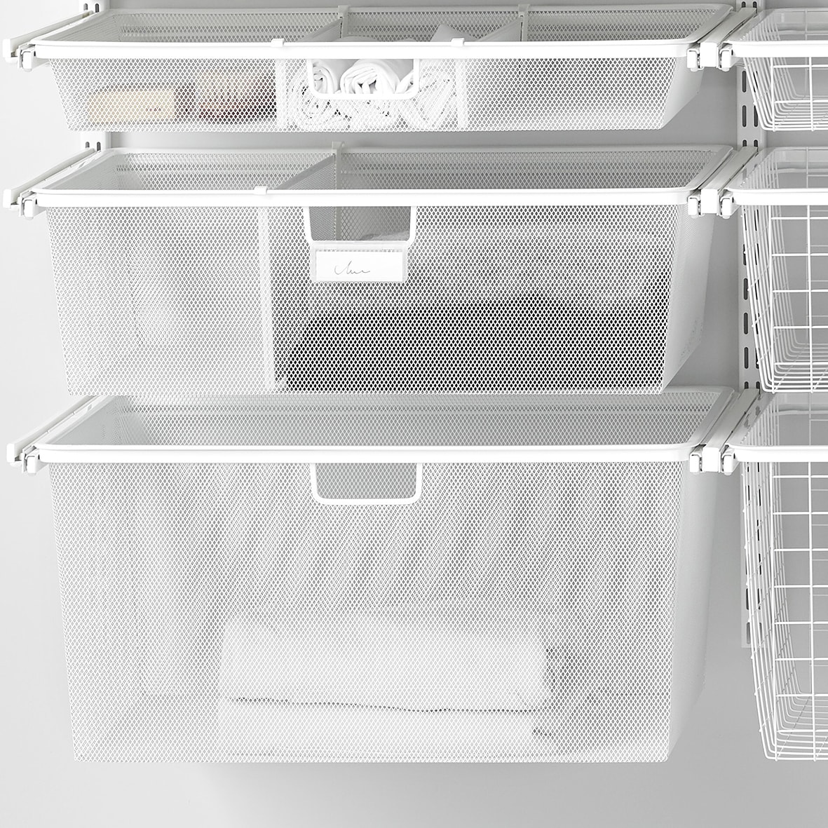 Top Track System - Click In Medium Mesh Basket for Gliding Frame - 605 x 430 x 185mm - White - view 3