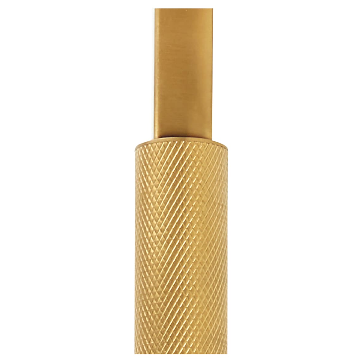 PVD Satin Brass 25mm Knurled D-Bar Door Pull Handle - Bolt Fix - 450mm Centres - view 2