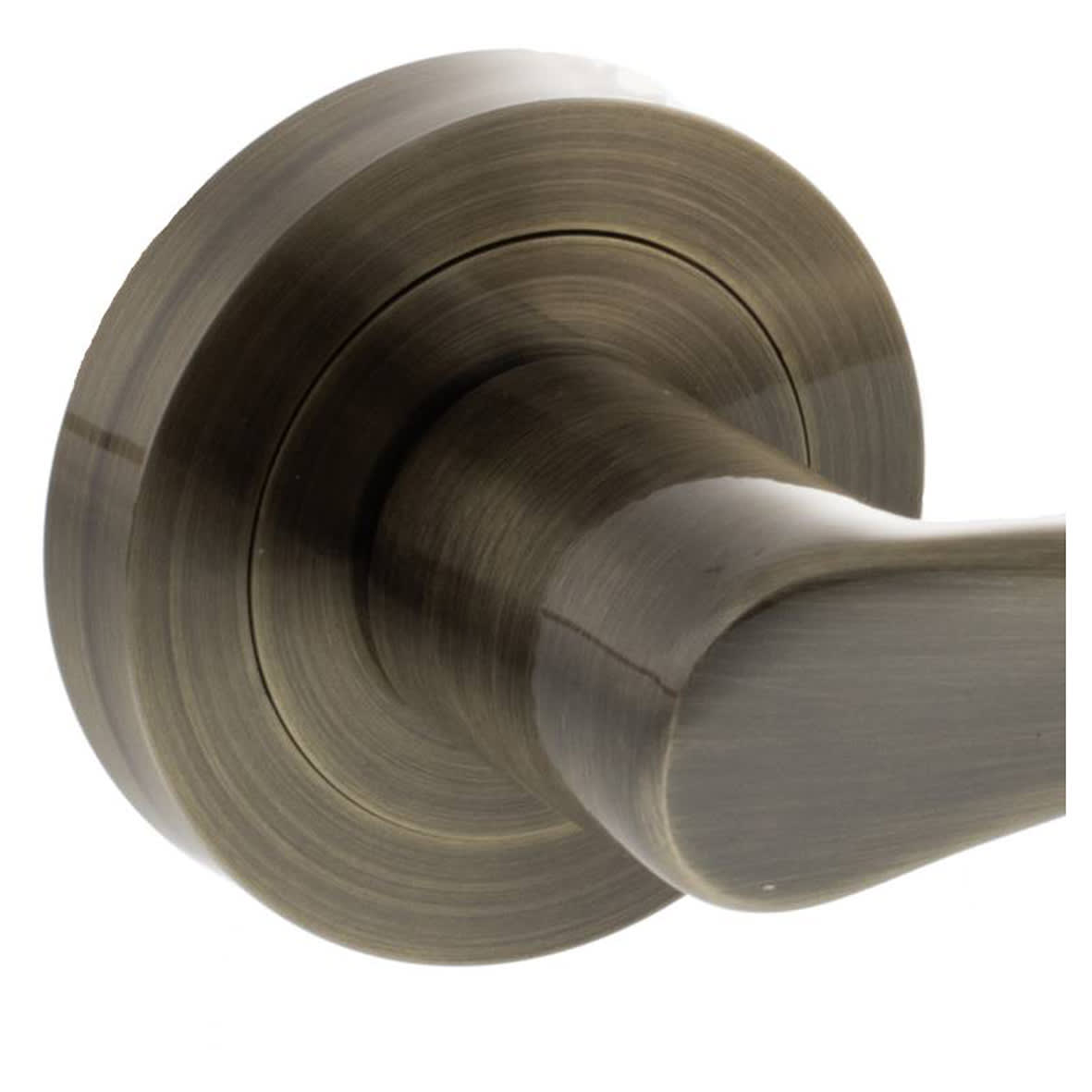 Status Colorado Door Handle on Rose - Antique Brass - view 4