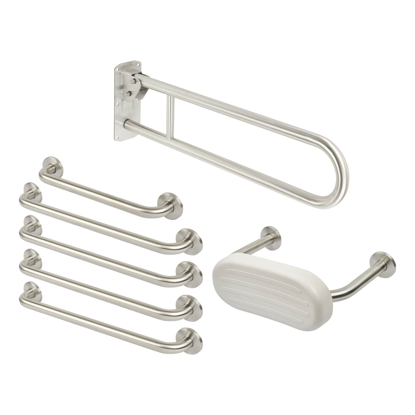 Rail Only Low Level Doc M Pack - Satin Stainless Steel - view 2
