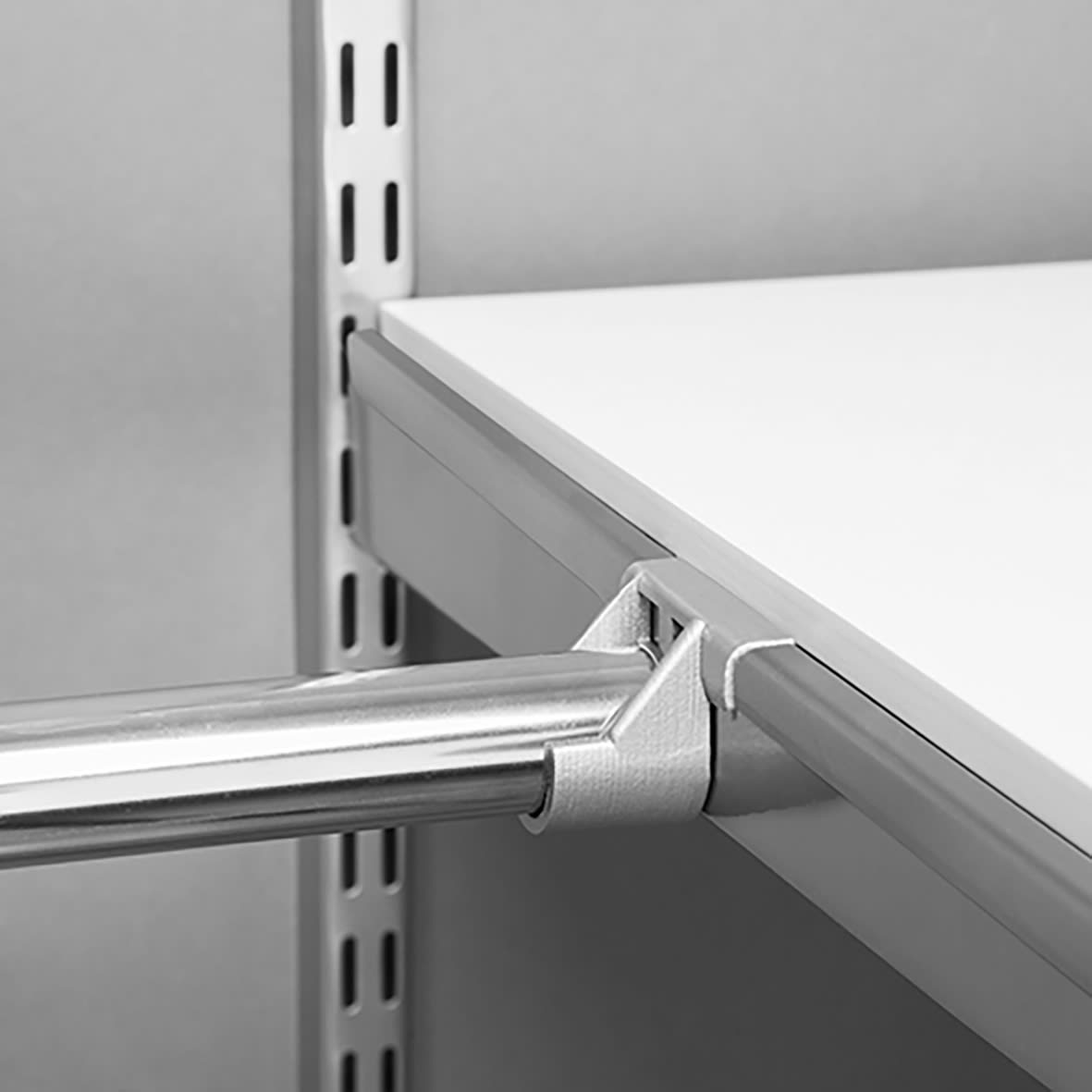 Top Track System - Click In Bracket Cover & Rail Holder - 420mm Length - Left - Platinum - view 2