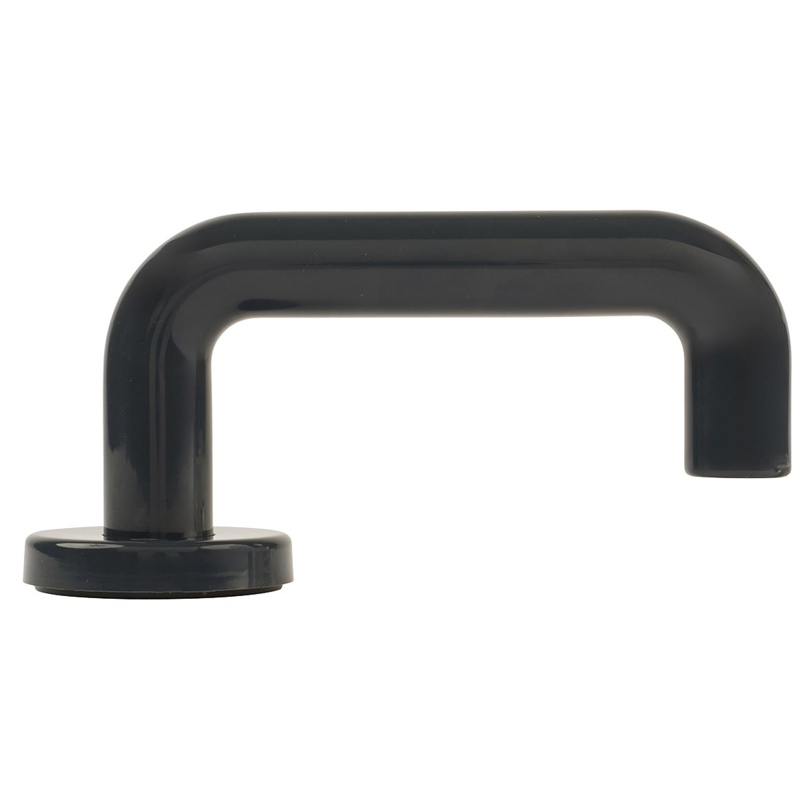 Anthracite Grey Nylon Steel Core Safety Door Handle on Rose - Paris Range - view 7