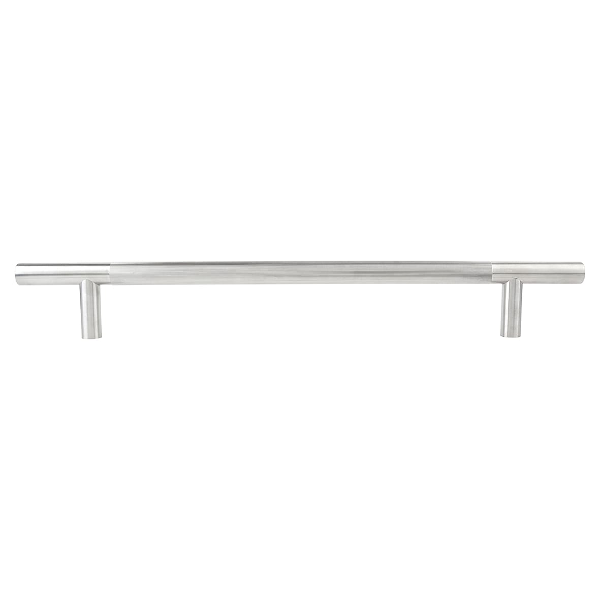Satin Stainless Steel 23mm Lines T-Bar Pull Handle - 450mm Centres - view 3