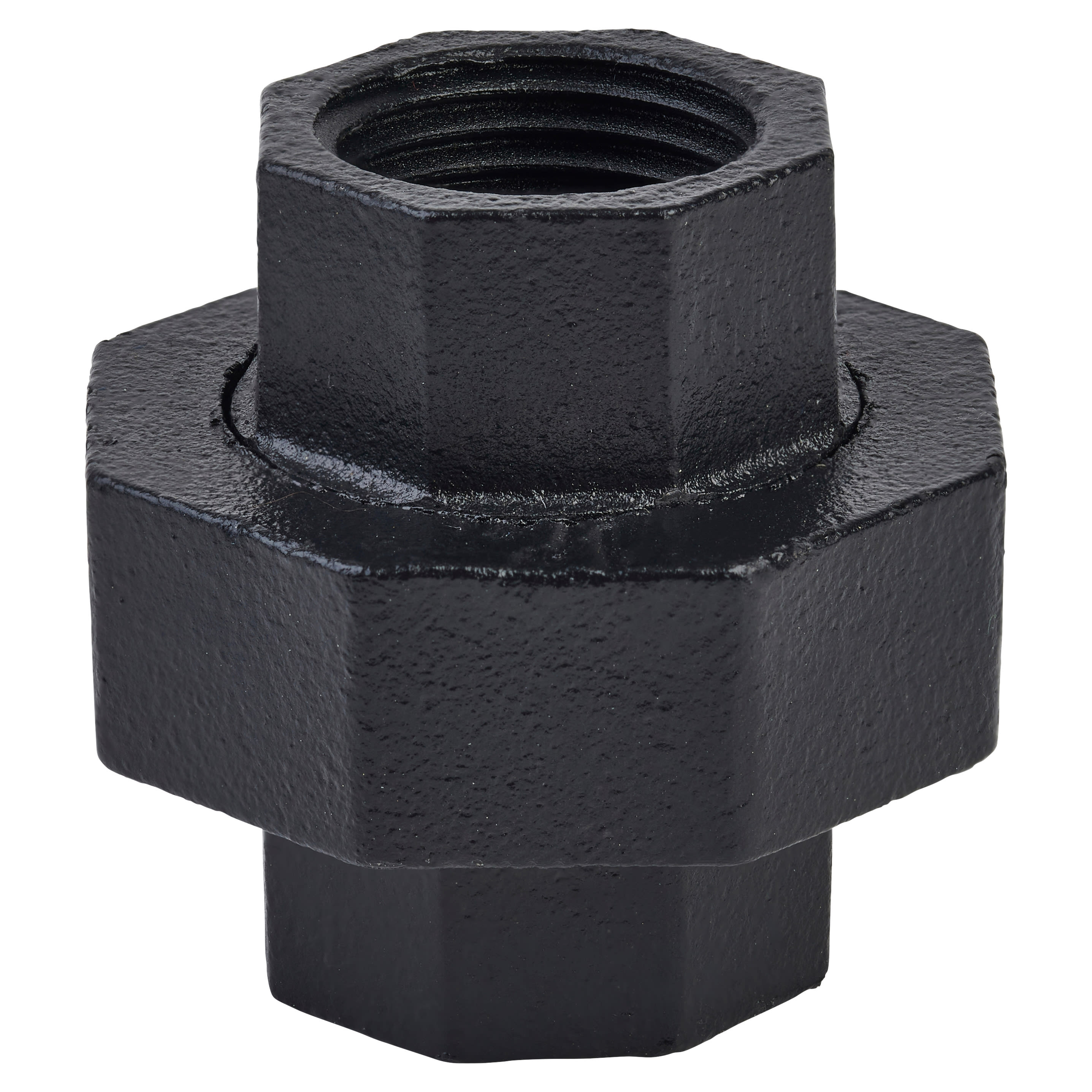 1/2" Pipe Shelving Iron Bolted Straight Pipe Connector - Black - view 2