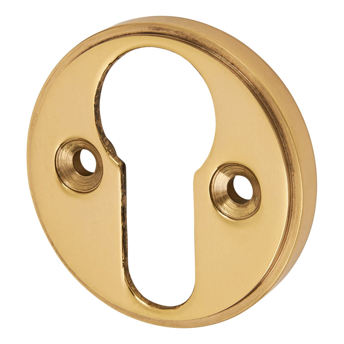 Escutcheon - 40mm Diameter - Euro - Polished Brass - view 2