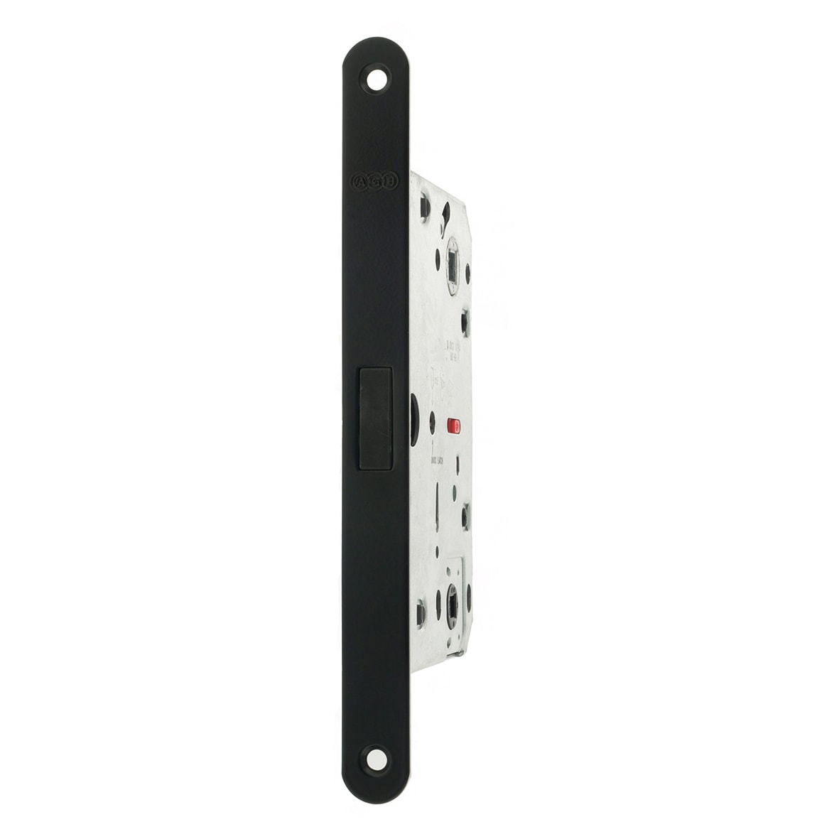 Polaris Bolt Through Magnetic Bathroom Lock - 132mm Case - 60mm Backset - Matt Black - view 3