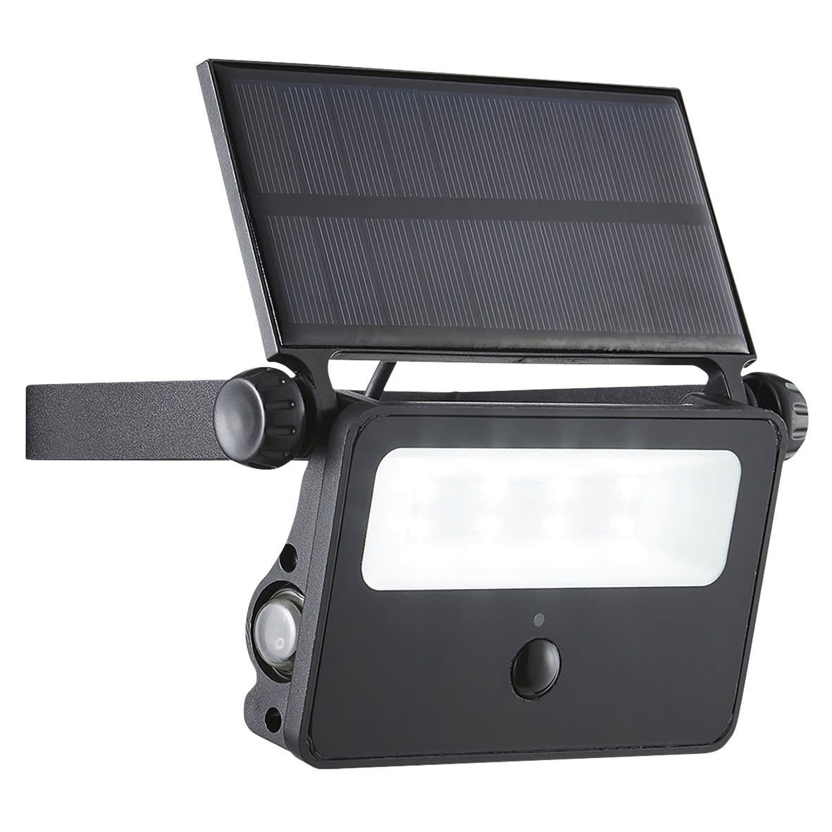 Forum Zink 2W LED Solar Powered Security Floodlight with PIR - 6000K Daylight - Black - view 3