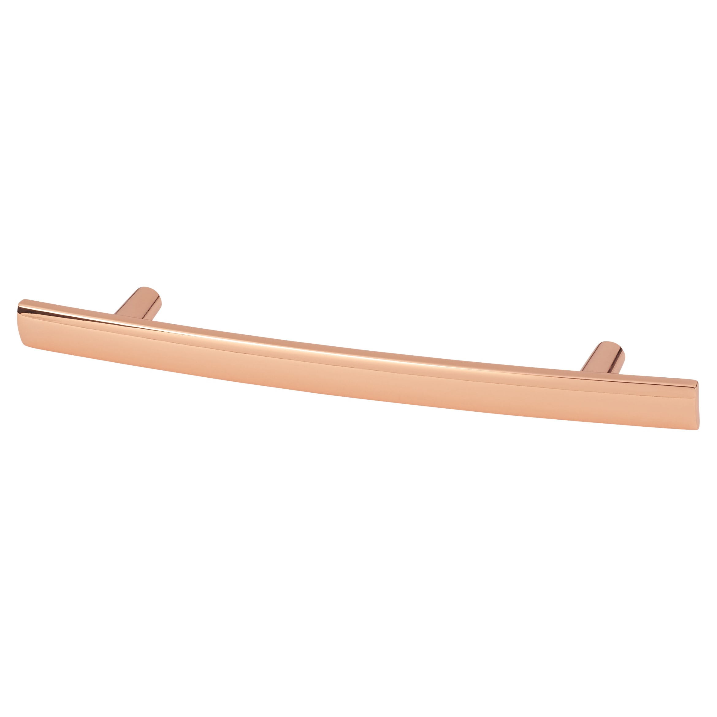 14mm Curved T-Bar Cabinet Pull Handle - 76mm Centres - Bright Copper - view 2