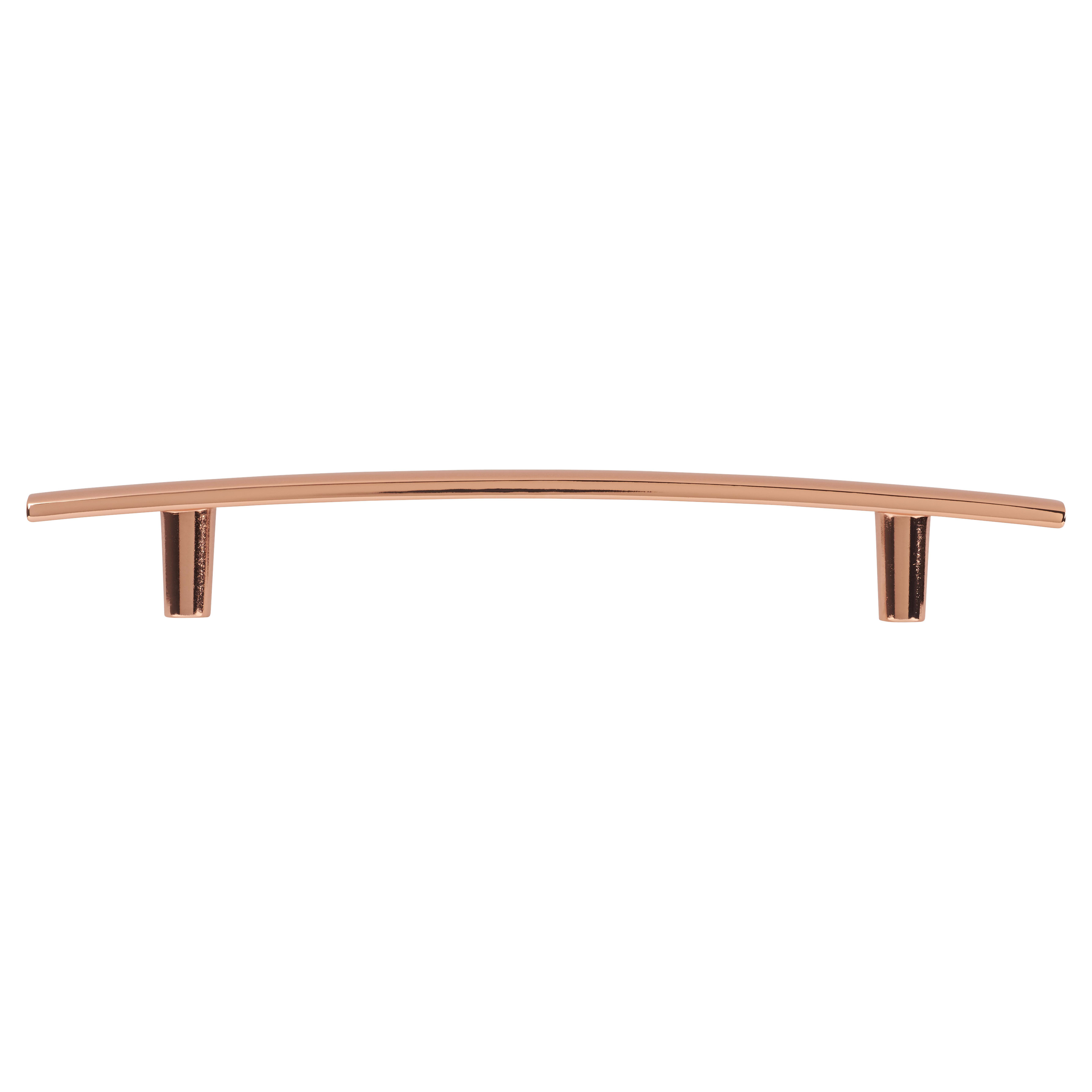 14mm Curved T-Bar Cabinet Pull Handle - 76mm Centres - Bright Copper - view 3