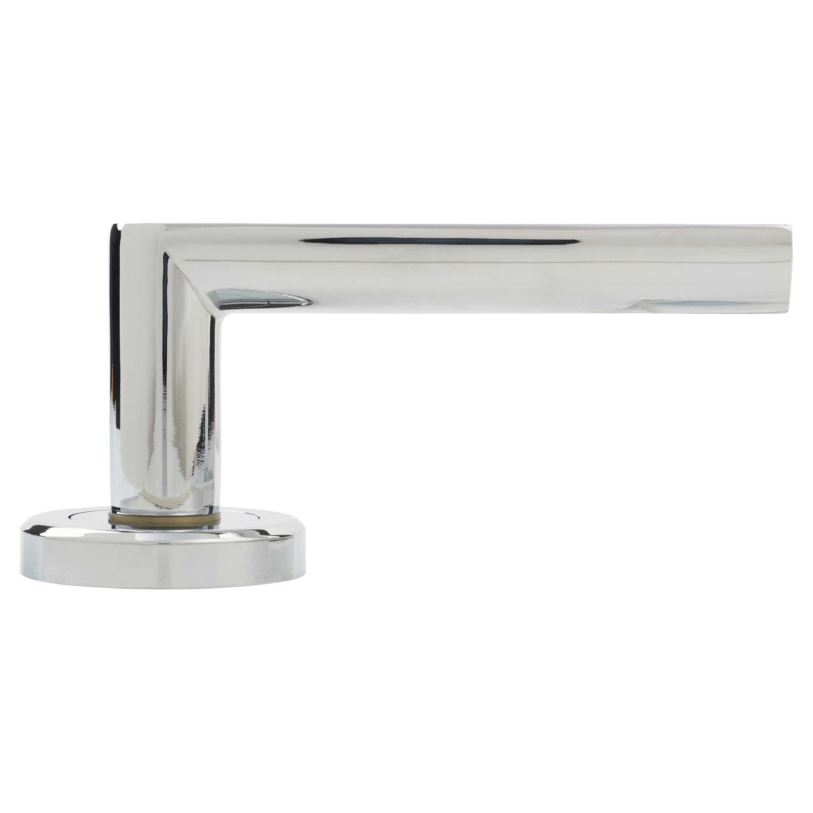 Brass Polished Chrome Door Handles on Round Rose - Edge Range - view 3