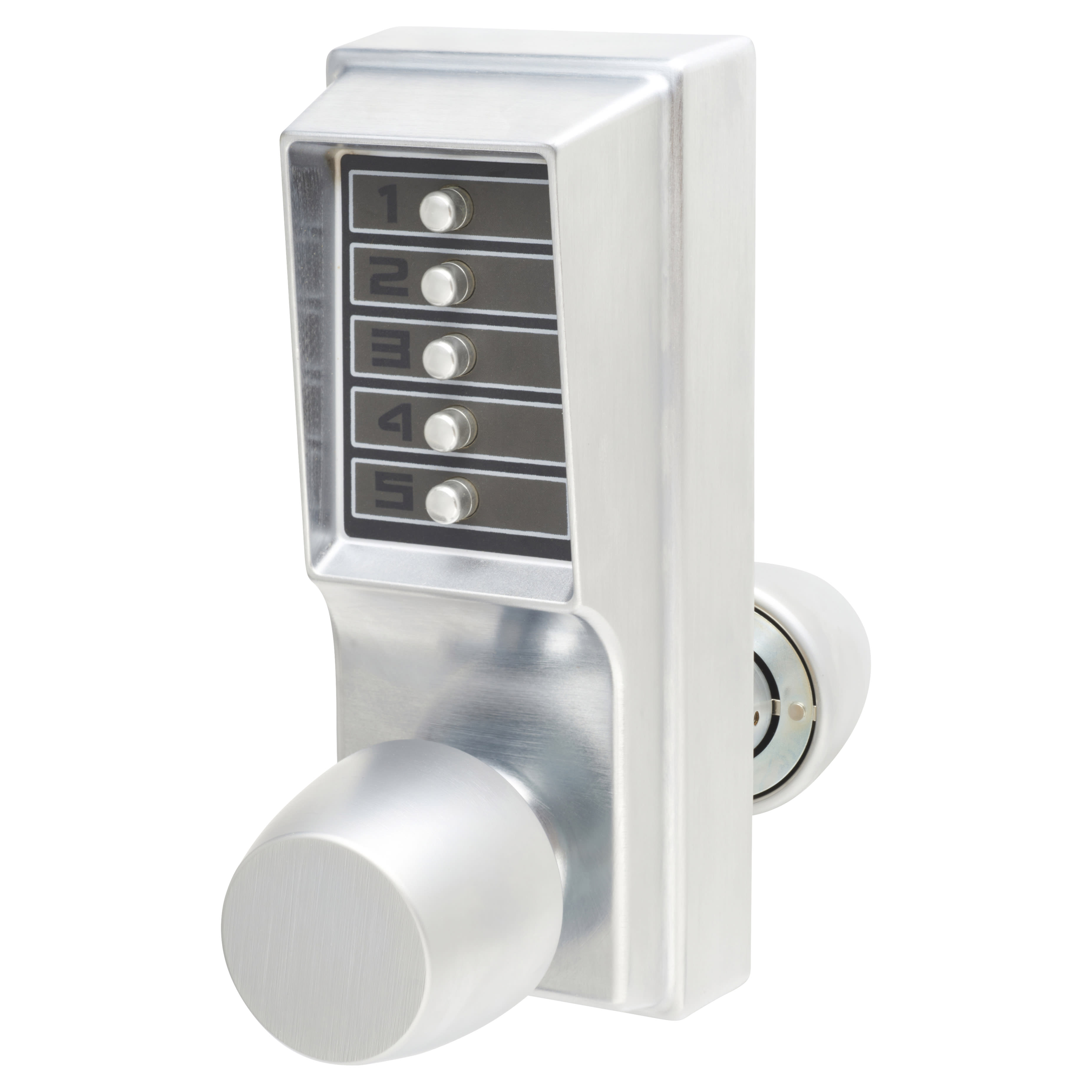 Unican 1000-1 1011 Heavy Duty Push Button Code Lock and Latch - Satin Chrome - view 5