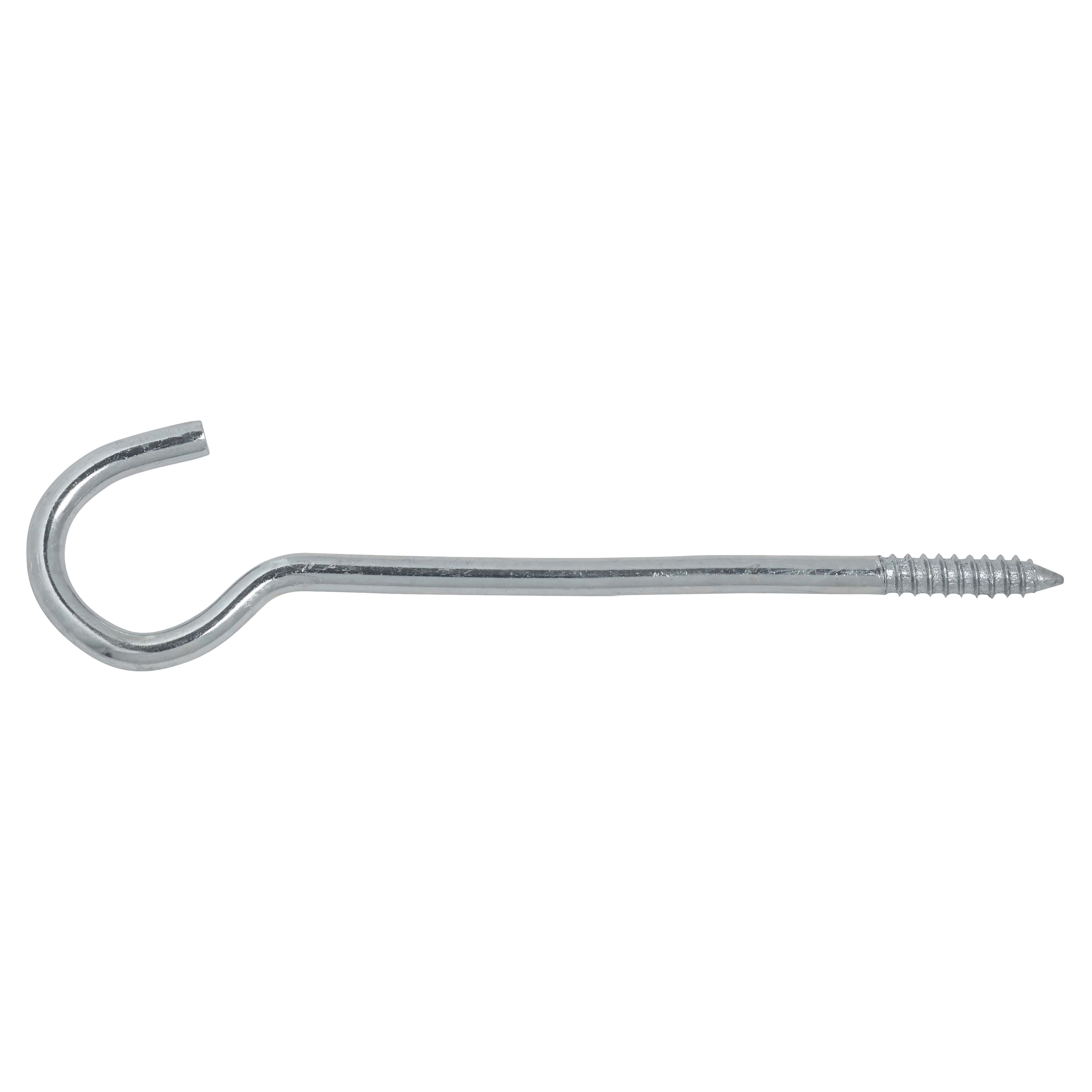 Ceiling Hooks to Screw - 100mm Length - Zinc Plated - Pack of 10 - view 2