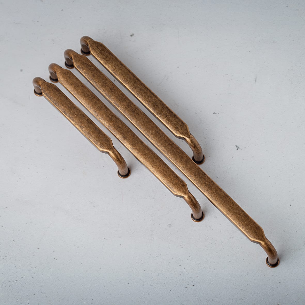 Eton 12mm D-Bar Cabinet Pull Handle - 128mm Centres - Antique Brass - view 2