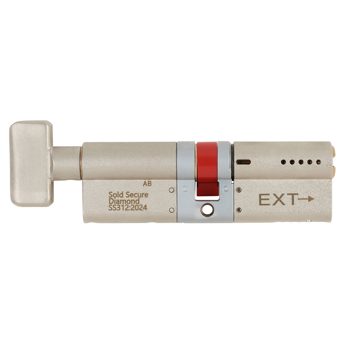 ALPS 3 Star PLUS Euro Thumbturn Cylinder - 50mm Turn + 50mm - Satin Nickel/Brass - Keyed to Differ - view 3