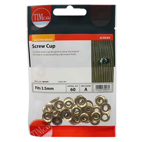 Surface Cup - Suit No. 6 Gauge - Electro Brass - Pack of 60 - view 2
