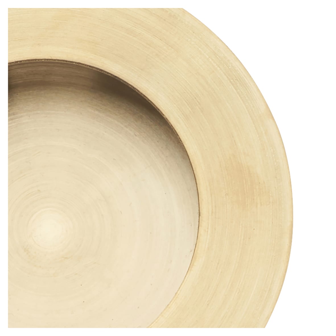Circular Flush Cabinet Pull Handle - 65mm Diameter - PVD Satin Brass - view 6