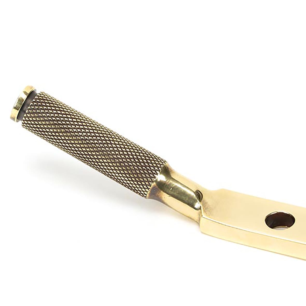 Brompton Knurled Casement Window Stay - 12"/300mm Length - Aged Brass - view 2