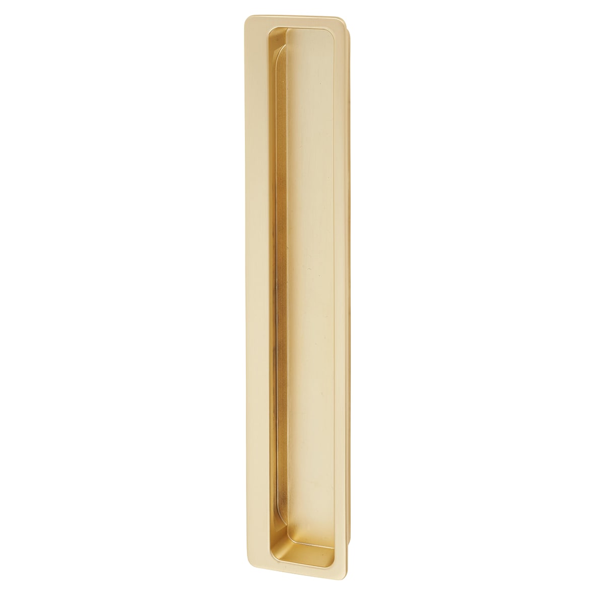 Alton Rectangular Flush Cabinet Pull Handle - 177 x 33mm - Satin Brass - view 2