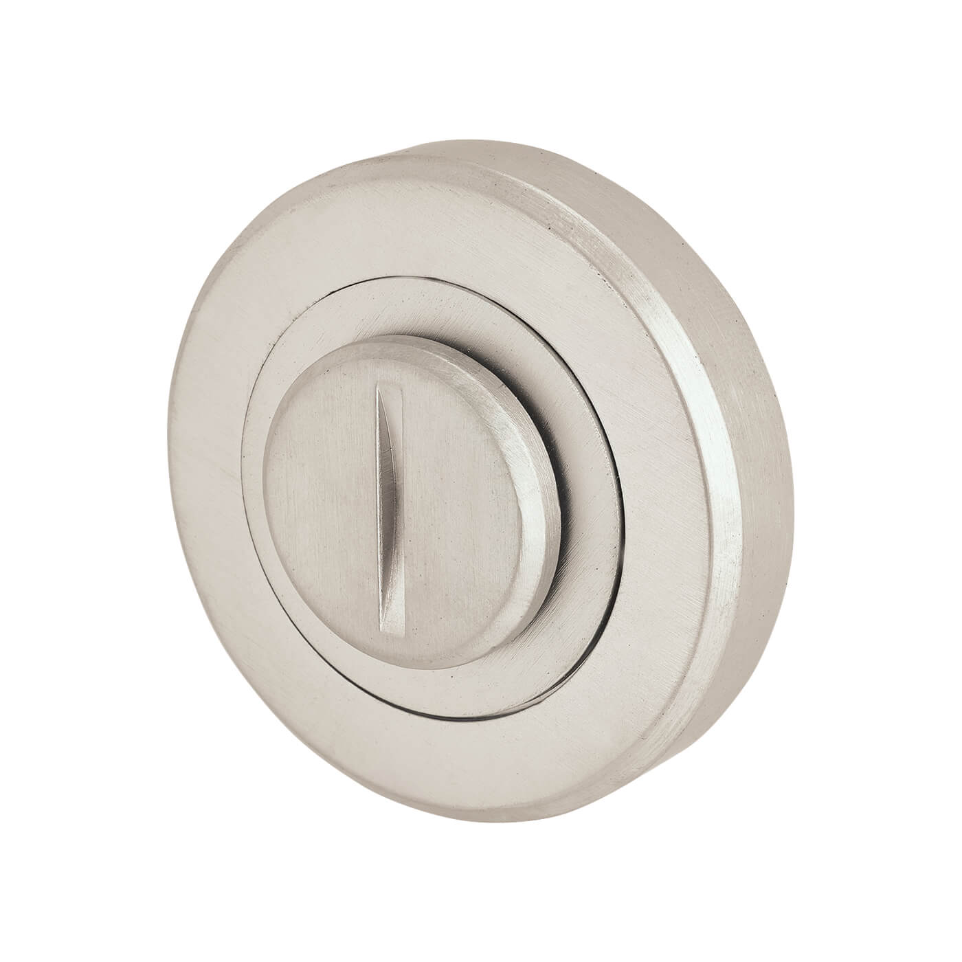 Brass Bathroom Turn & Release - 50mm Diameter - Oval - Satin Chrome - view 4