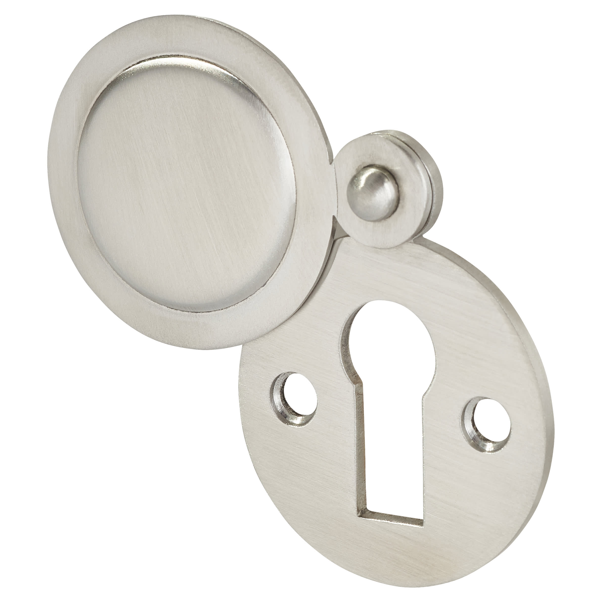 Covered Escutcheon - 33 x 43mm - Keyhole - 316 Satin Stainless Steel - view 2