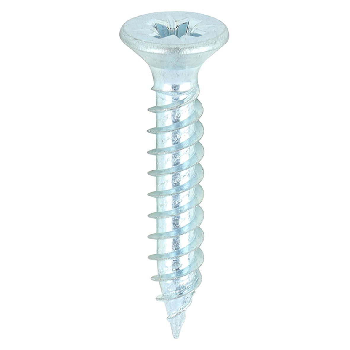 Twin Threaded Pozi Countersunk Wood Screws - 8 x 1" - Zinc Plated - Pack of 200 - view 3