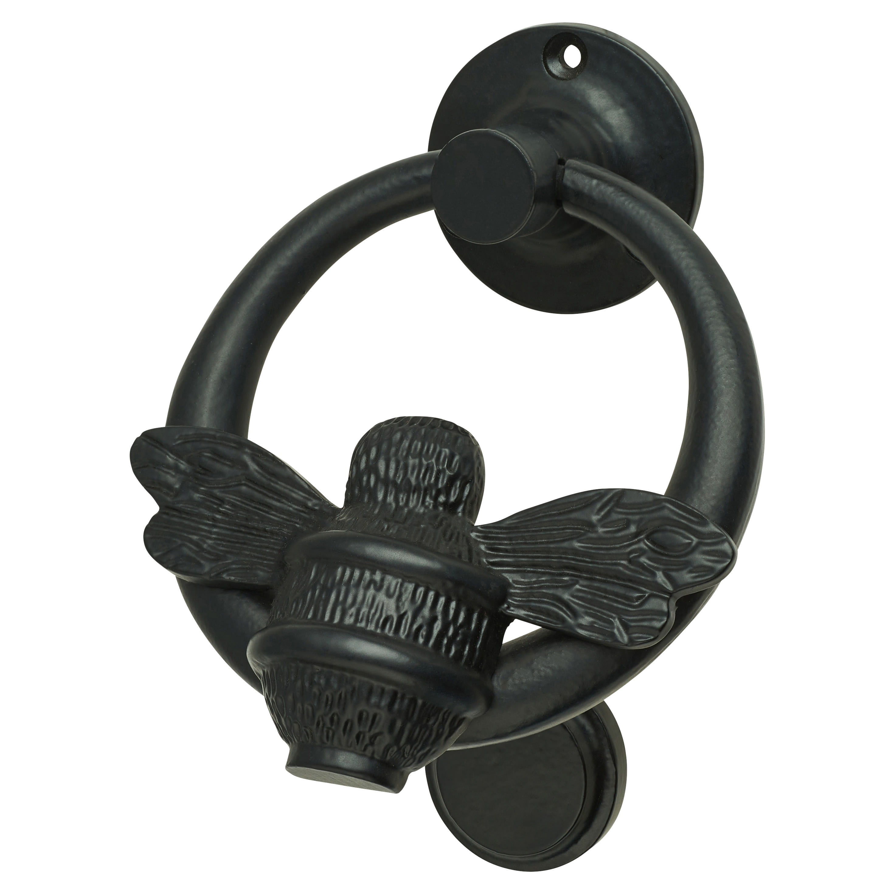 Bumble Bee Ring Door Knocker - Black - 129 x 101mm - view 2