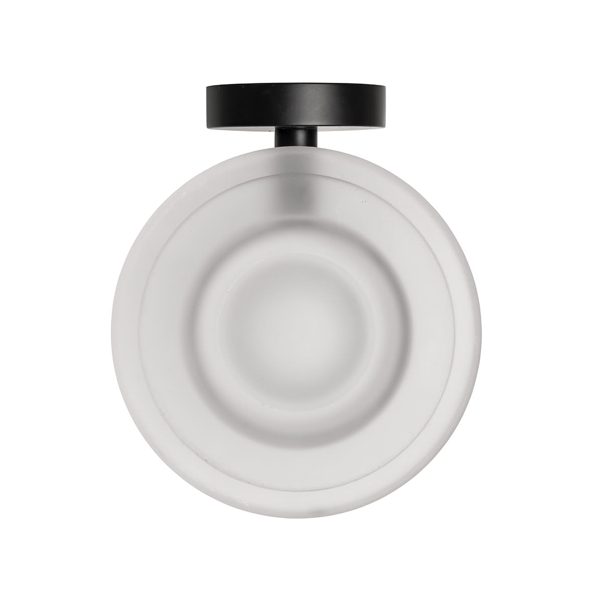 Epsom Flexi-Fix Frosted Glass Soap Dish & Holder - 130 x 107.5 x 54mm - Matt Black - view 6