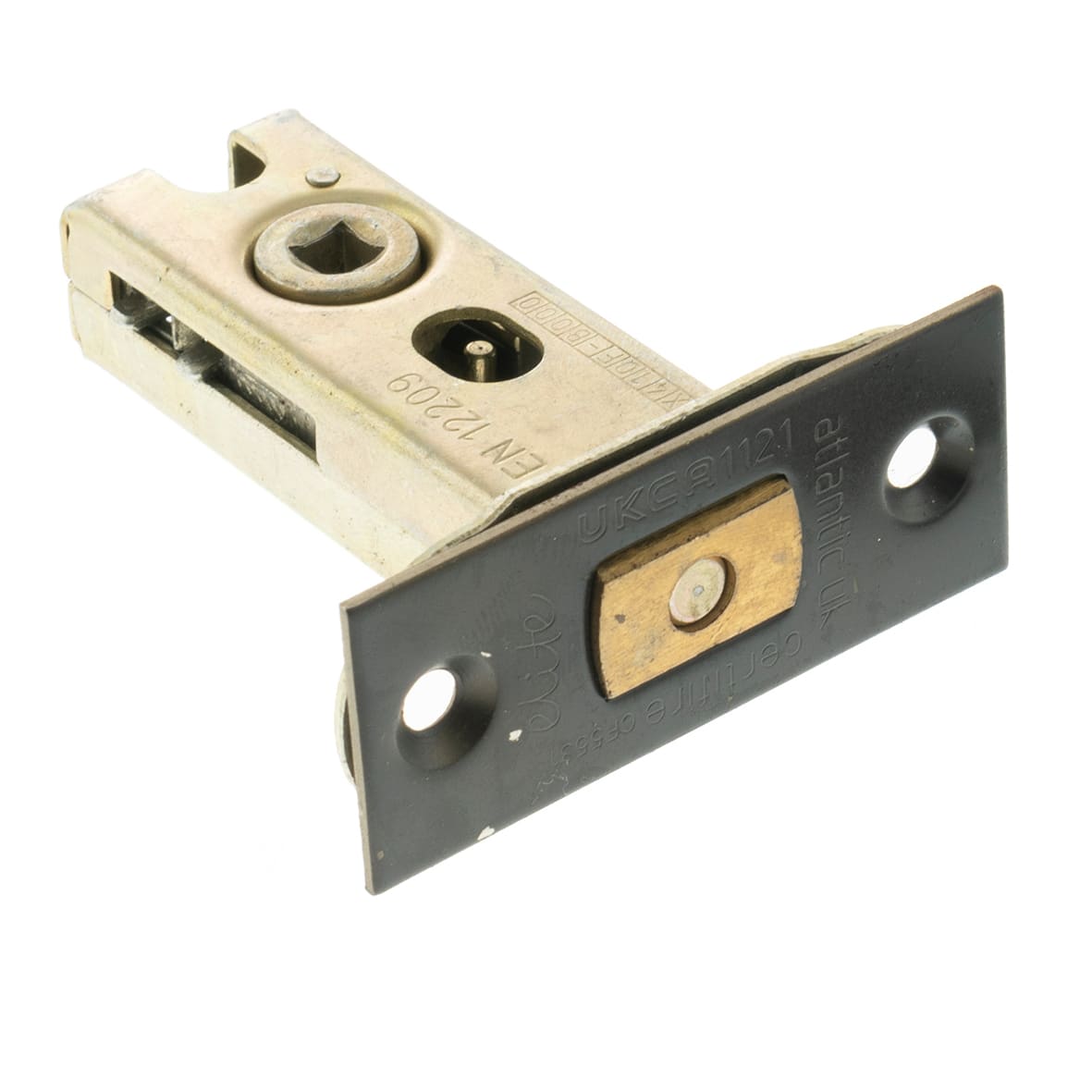 Fire-Rated Bolt Through Tubular Bathroom Deadbolt - 65mm Case - 45mm Backset - Square - Dark Bronze - view 2