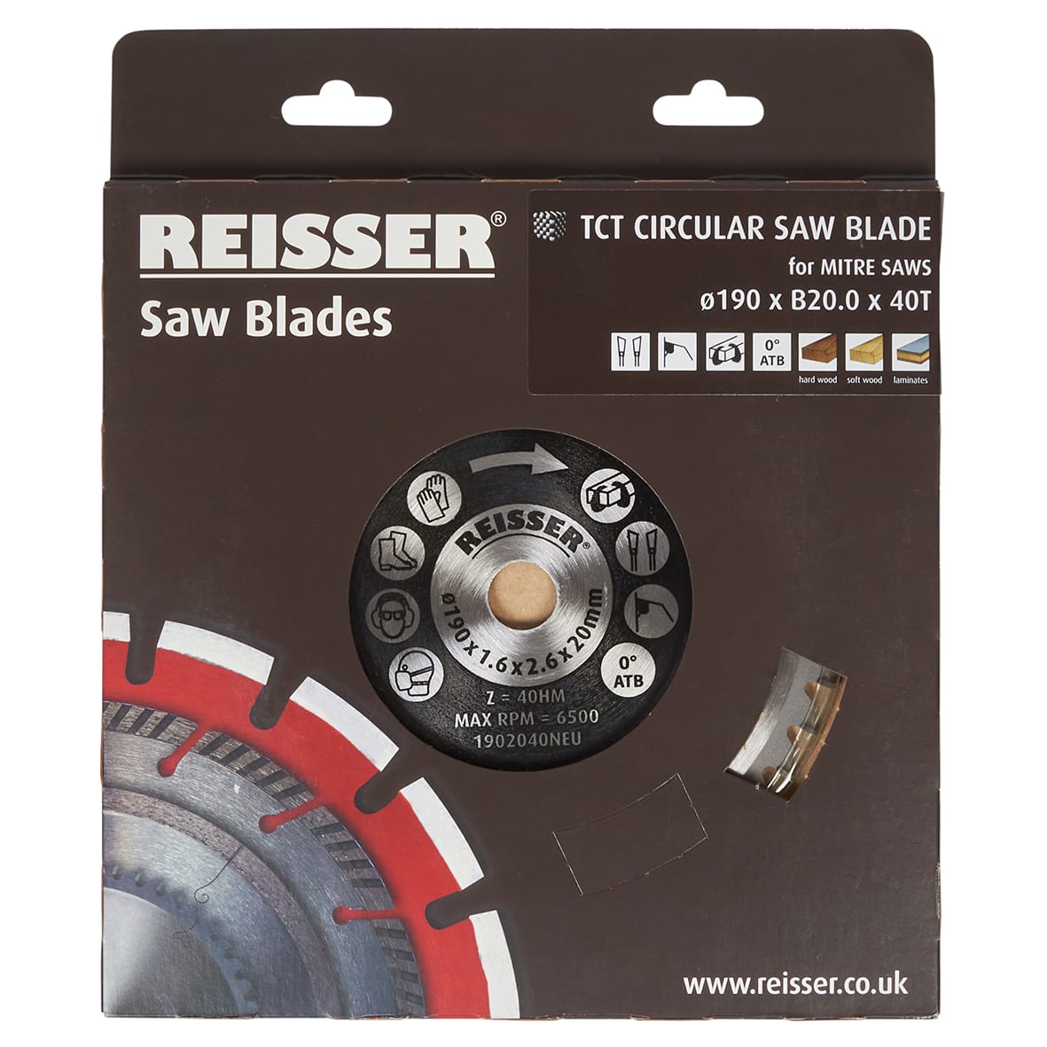 TCT Circular Saw Blade - 190 x 20mm - 40T - Wood - view 2