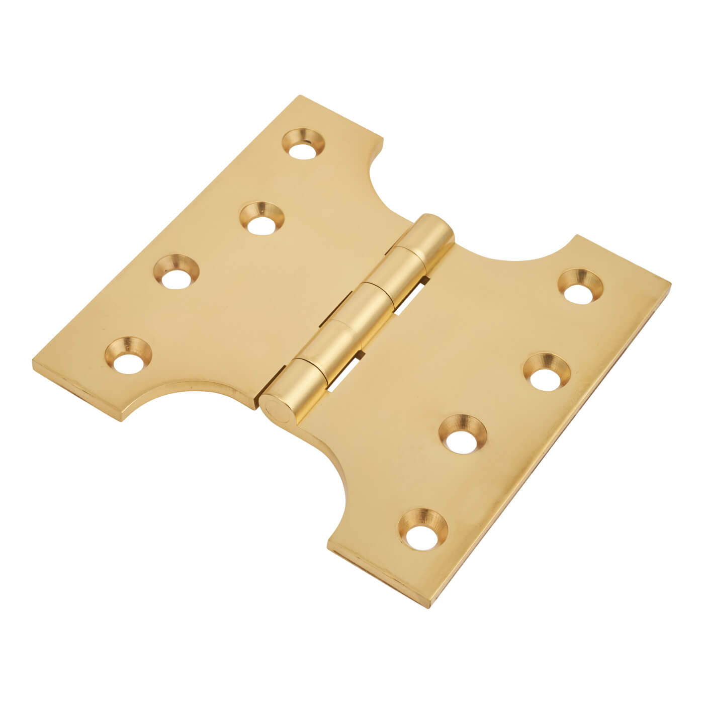 Parliament Hinge - 100 x 50 x 100mm - Polished Brass - Pair - view 2