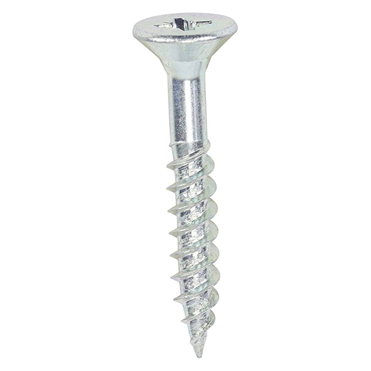 Twin Threaded Pozi Countersunk Wood Screws - 10 x 1 1/4" - Zinc Plated - Pack of 200 - view 2