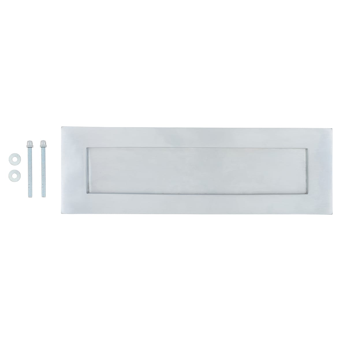 Letter Plate - 359 x 113mm - Satin Chrome - view 3