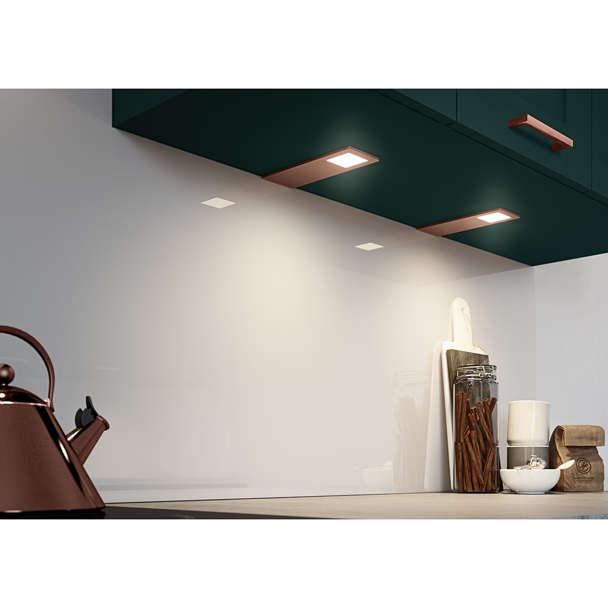 Astro 4.8W LED Rectangle Cabinet Downlight - 3000K/4000K/5000K CCT - Copper - view 3