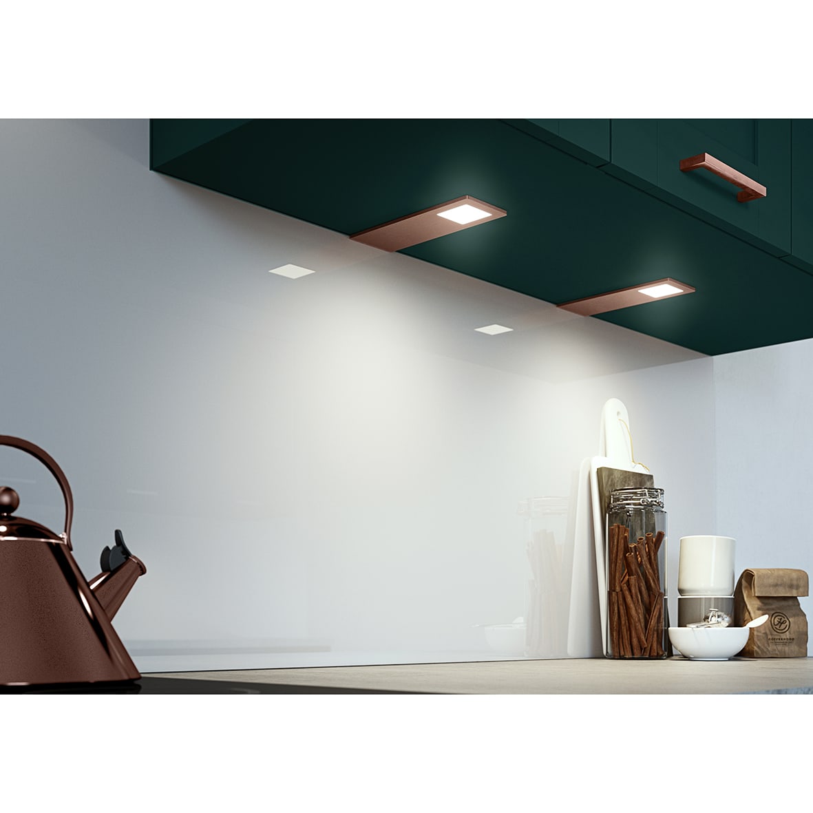 Astro 4.8W LED Rectangle Cabinet Downlight - 3000K/4000K/5000K CCT - Copper - view 4