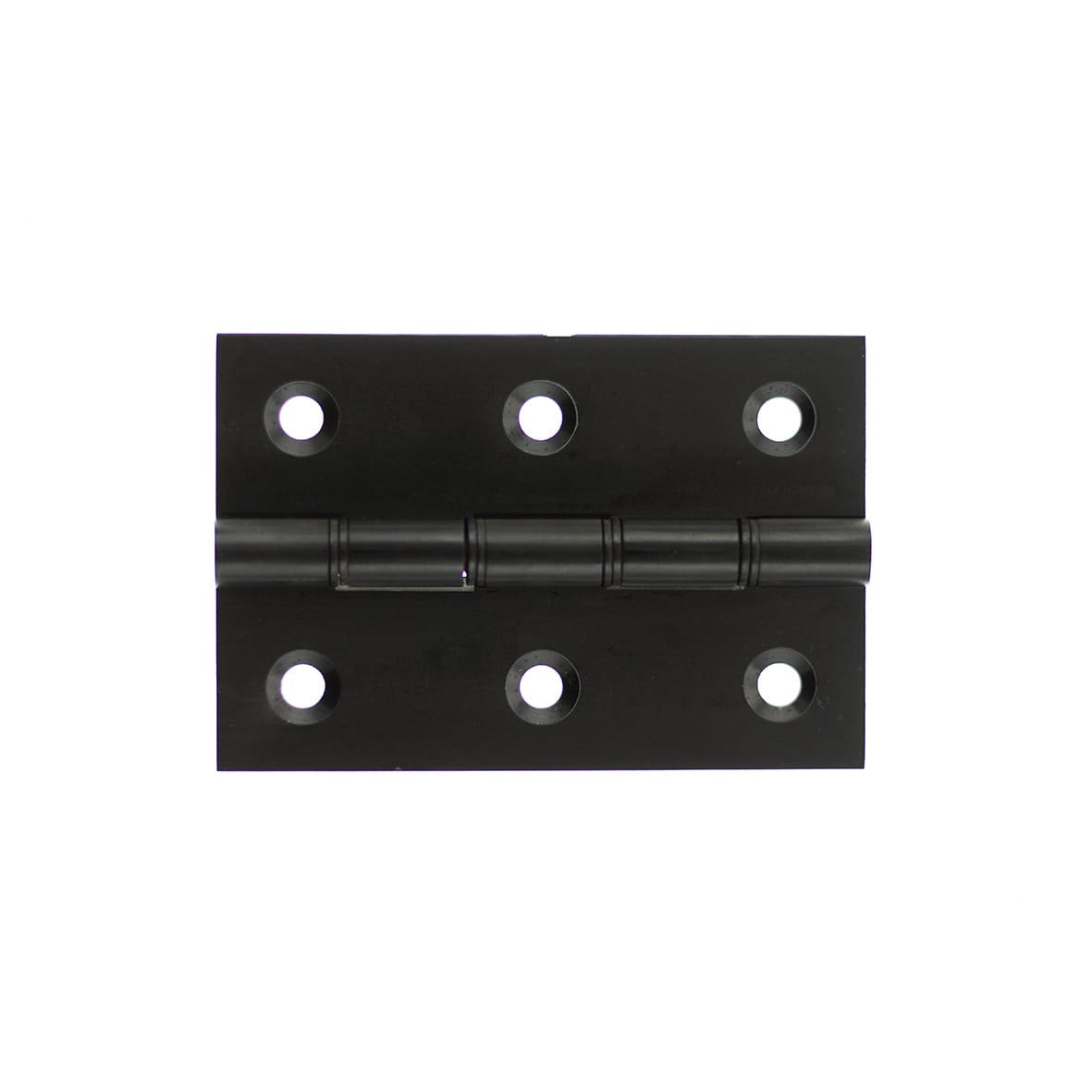 Washered Butt Hinge - 76 x 50 x 2mm - Matt Black - Pair - view 2