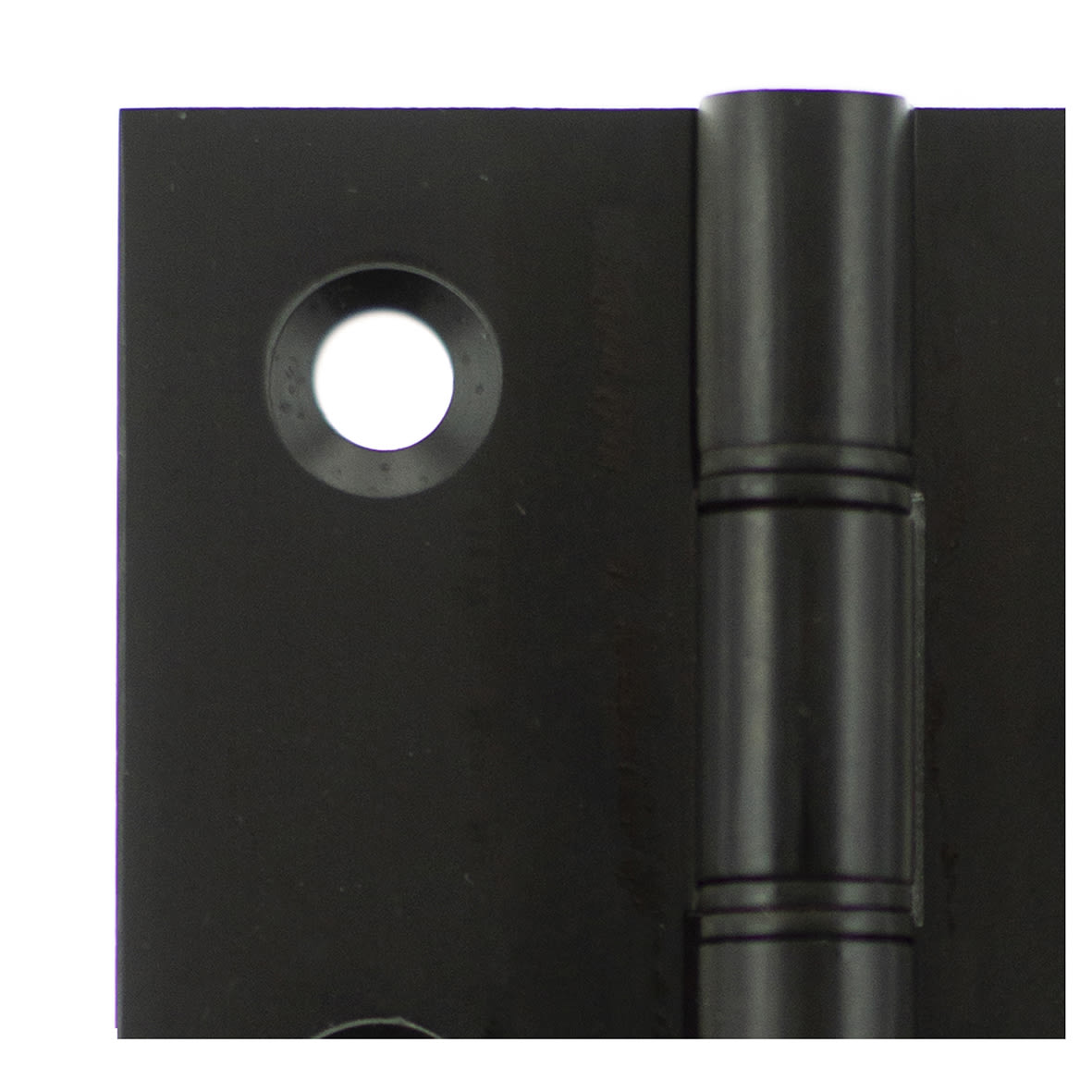 Washered Butt Hinge - 76 x 50 x 2mm - Matt Black - Pair - view 3
