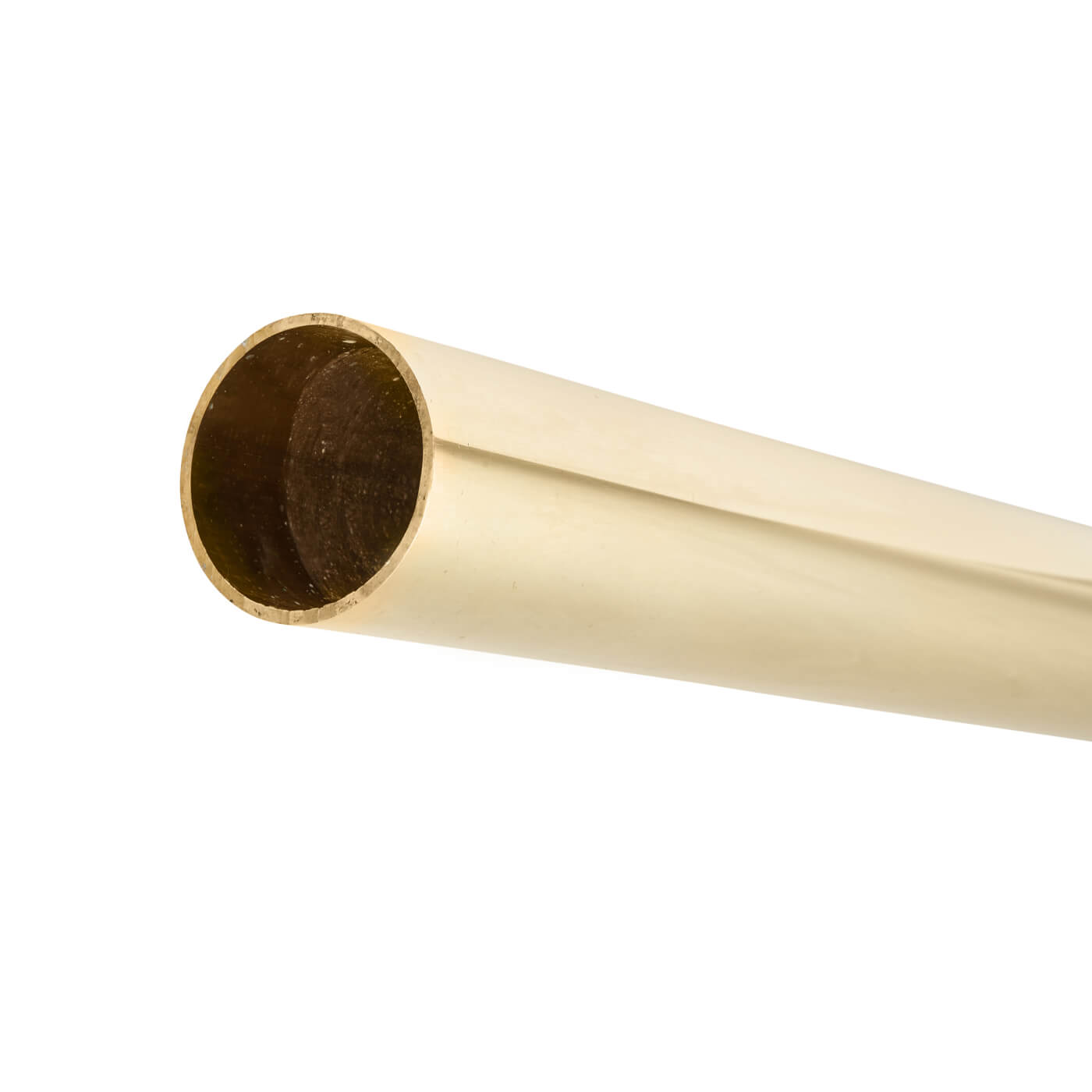 38mm Solid Brass Bar Rail Tube - 2500mm Length - Polished - view 2
