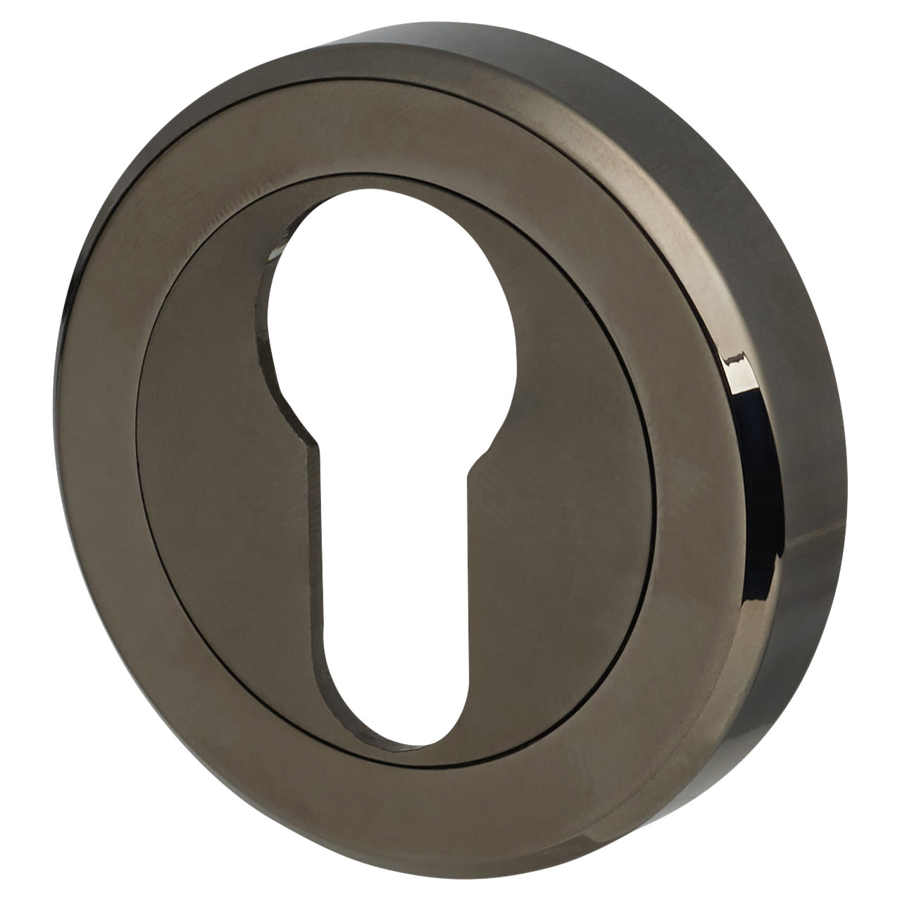 Escutcheon - 51mm Diameter - Euro - Black Nickel - view 2