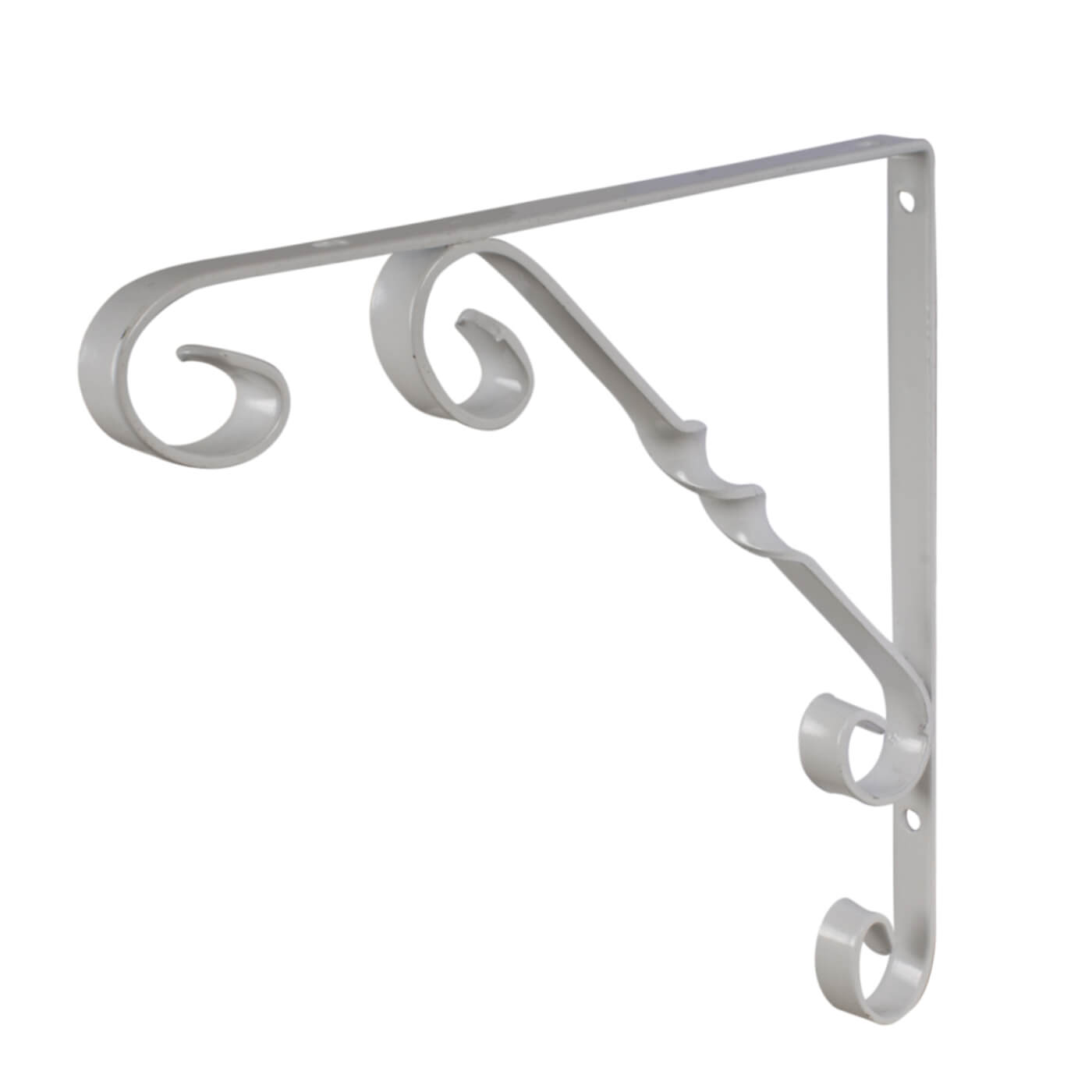 Ornamental Scroll Shelf Bracket - 250 x 245mm - White - view 2
