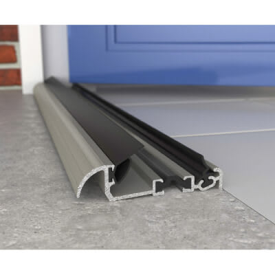 Low Height Macclex Threshold - 1800mm Length - Inward Opening Doors - Mill Aluminium - view 3