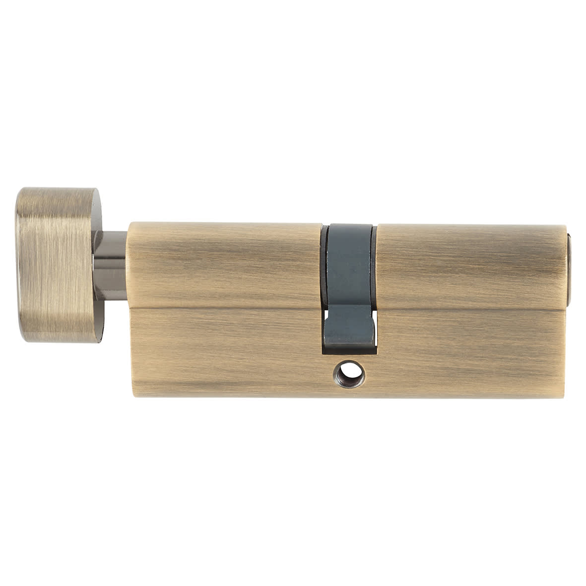 5 Pin 80mm Euro Thumbturn Cylinder - 40mm Turn + 40mm - Antique Brass - Keyed To Differ - view 2