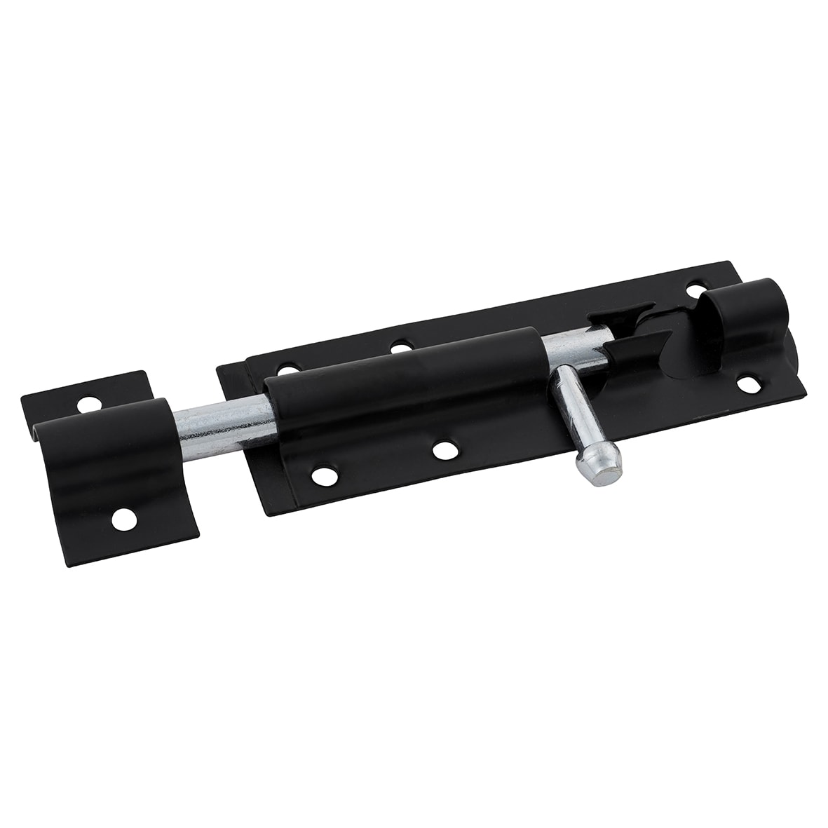 Traditional Tower Gate Bolt - Straight - 100mm Length - Black Japanned - view 3