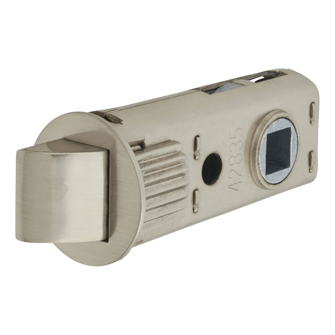 FastLatch Push-Fit Bolt Through Tubular Latch - 60mm Case - 44mm Backset - Round - Satin Nickel - view 3