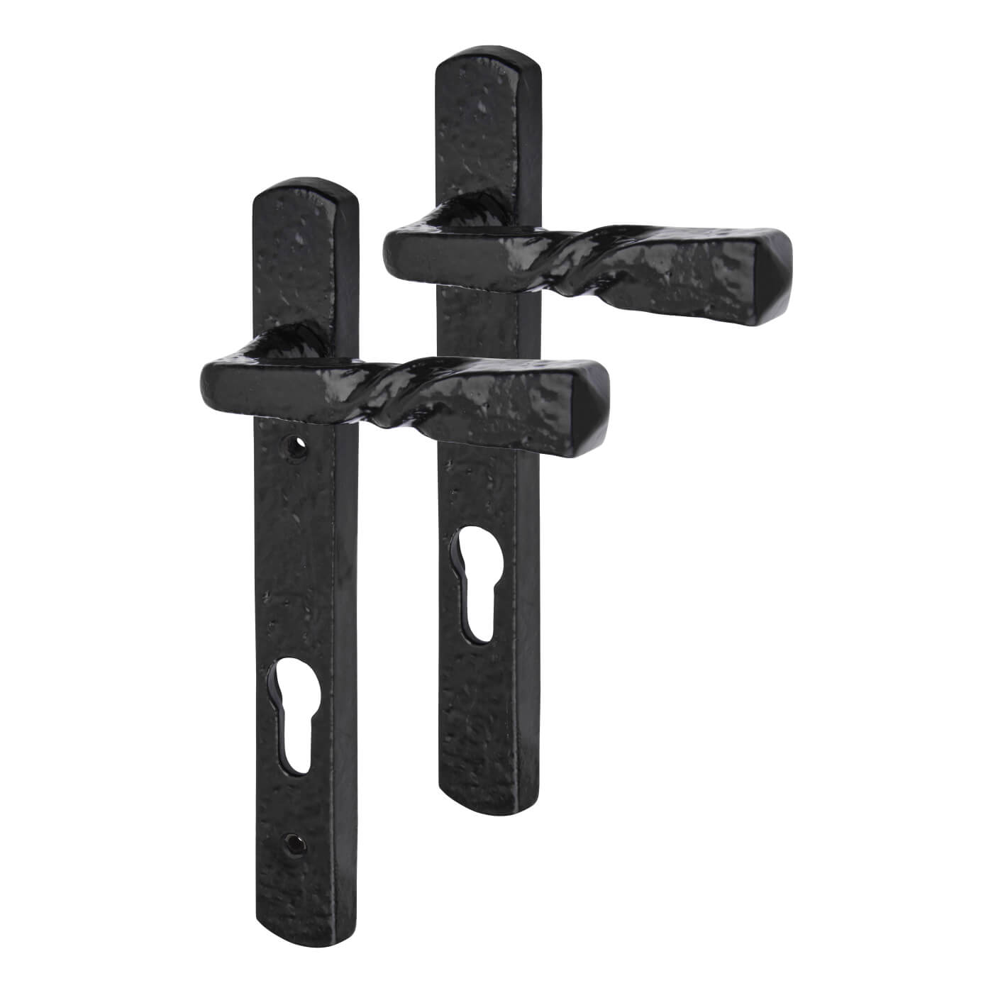 uPVC Multipoint Door Handle - 92mm c/c - Antique Black Iron - view 2