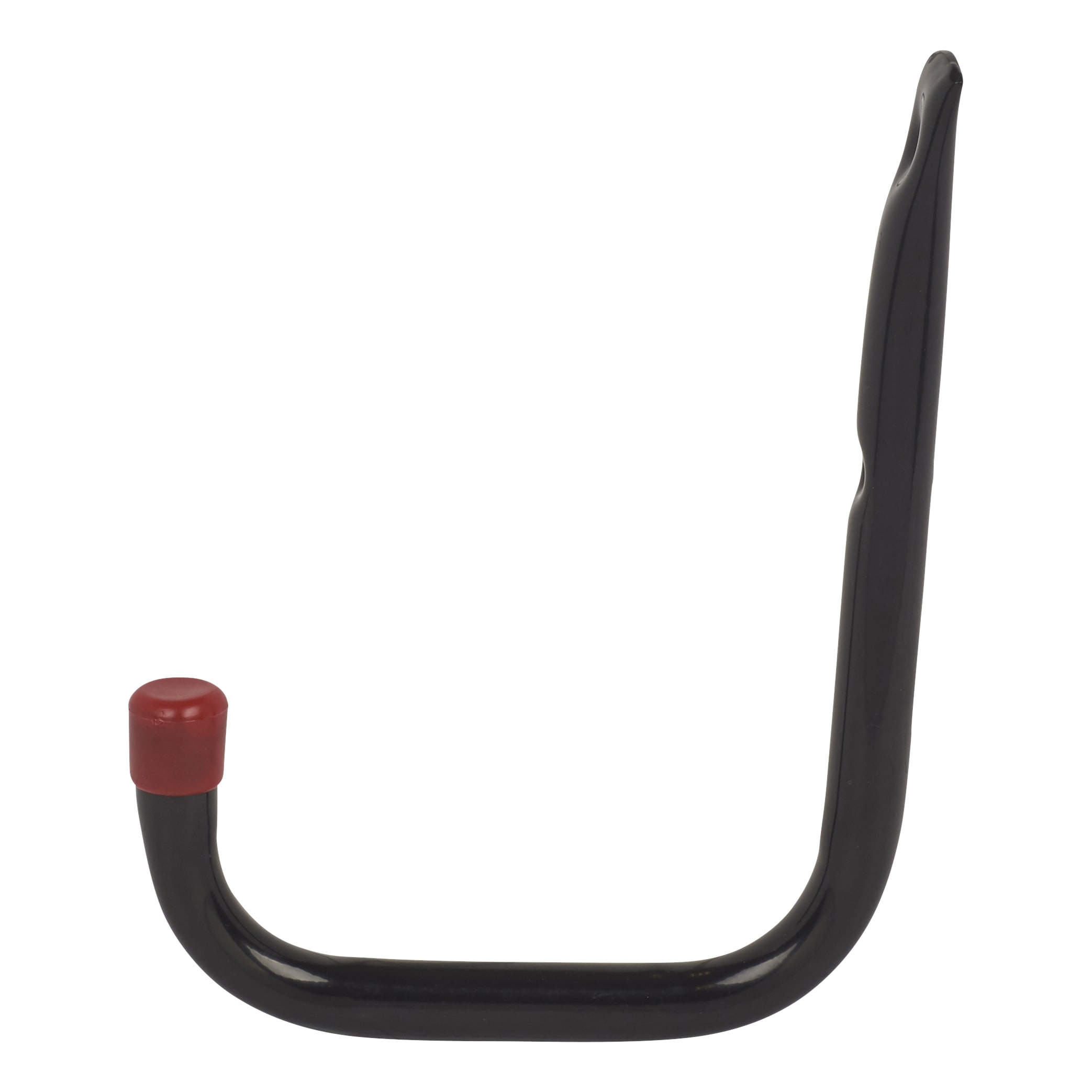 Tubular Garage and Shed Storage Hook with Red Vinyl Cap - 150mm Depth - Black & Red - view 3