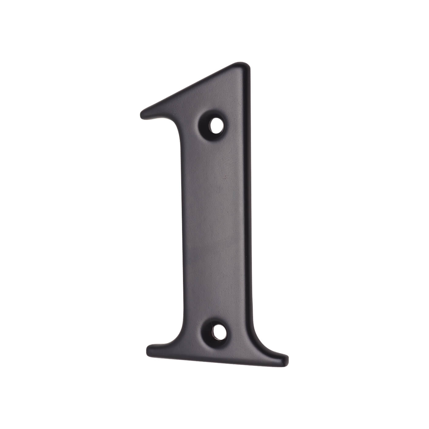 79mm Screw Fix Door Numeral - 1 - Black - view 2
