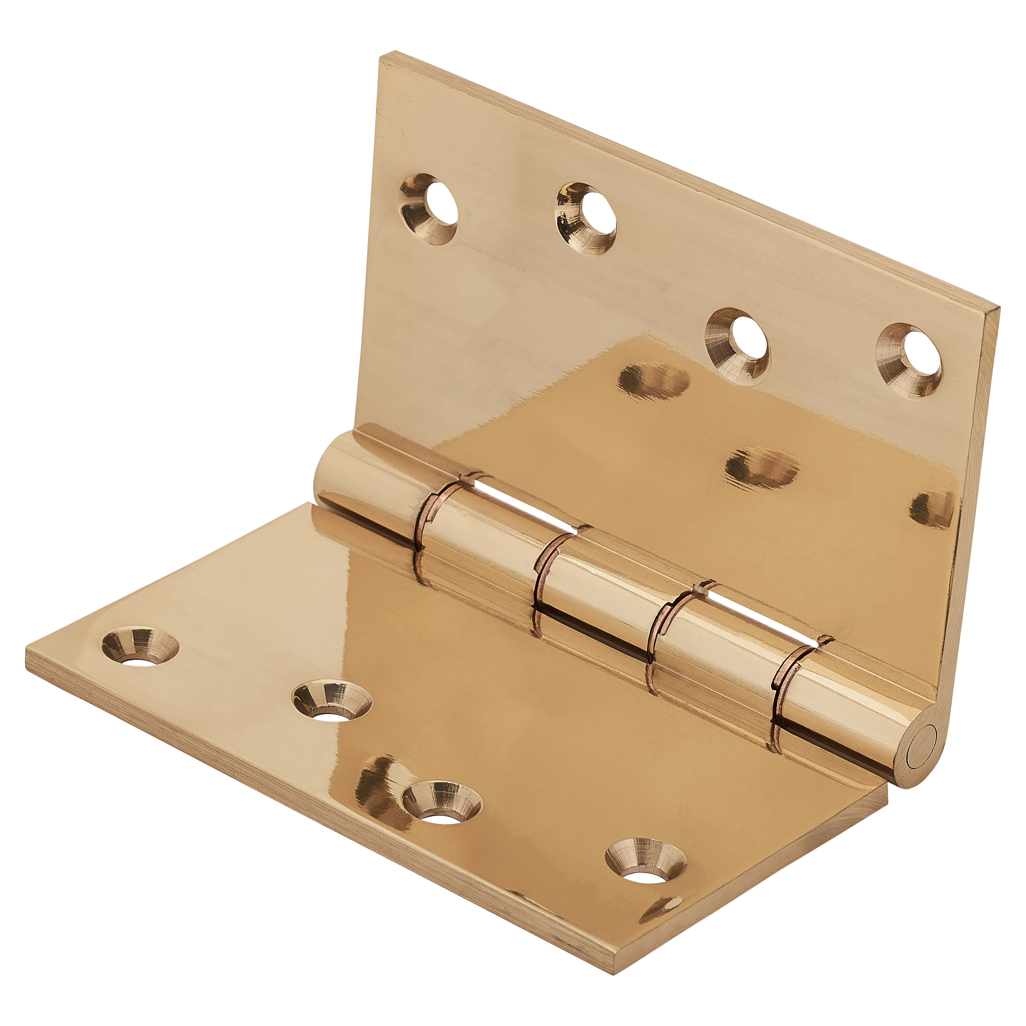 Quality Projection Hinge - 102 x 125 x 4mm - Polished Brass - Pair - view 3